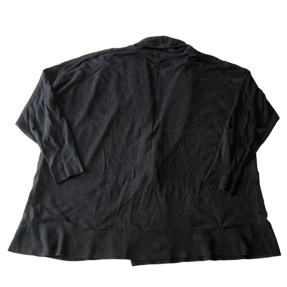Halogen For Encore Cashmere Blend Open Front Cardigan Black Size 1X - Picture 13 of 14